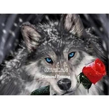 Wolf Snow Animal DIY Embroidery Cross Stitch 11CT Kits Needlework Craft Set Cotton Thread Printed Canvas Home    Wholesale 2024 - buy cheap
