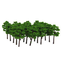 Plastic Model Trees Train Railroad Scenery 40pcs Dark Green 1/250 Z Scale 2024 - buy cheap