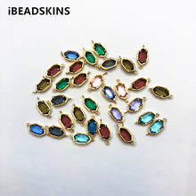 New arrival! 16X7mm 50pcs Copper with crystal Oval shape charm for Necklace Earrings DIY,Earrings parts,hand Made Jewelry DIY 2024 - buy cheap