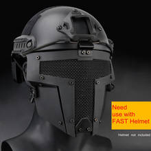 Máscara táctica militar para Paintball, casco rápido, mascarilla facial transpirable para Airsoft, juego de combate CS 2024 - compra barato