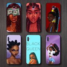 Melanin méxico menina preta capa de telefone para samsung galaxy a 3 6 7 8 10 21 01 11 31 91 10s 20s 30s 50s plus 2024 - compre barato