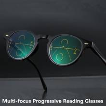 Montura de gafas Retro de doble uso, lentes de lectura progresivas de enfoque múltiple, con Zoom automático inteligente y luz azul 2024 - compra barato
