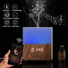 Smart Bluetooth Aroma Essential oil Diffuser Ultrasonic mist maker with Speaker Time Display Alarm Clock Air Humidifier for Home 2024 - купить недорого