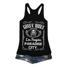 Guns N Roses Band Top Graphic Tank Top Women Sexy Sleeveless Tee Causal Whiskey  Femininas Shirt Cotton Vest Shirt Drop Shipping 2024 - buy cheap