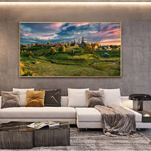 Nordic landscape oil painting town characteristic house art canvas painting living room corridor office home decoration mural 2024 - buy cheap