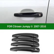 Para Citroen Jumpy II 2007-2016 accesorios fibra de carbono patrón para manija de puerta lateral de coche cubiertas de molduras 2008, 2009, 2010, 2011, 2012, 2013 2024 - compra barato