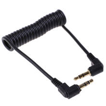 1 шт. спиральный аудио кабель Jack правый угол 90 градусов 3,5 мм Aux M/M кабель для мобильного автомобиля линия MP4 плеер 3,5 мм AUX кабель 2024 - купить недорого
