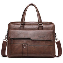 Bolsa de laptop masculina luxuosa, pasta de mão de couro preta para homens de negócios, bolsa de ombro mensageiro masculina de luxo, bolsa de escritório 2024 - compre barato