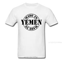 Hecho en Yemen, camiseta para hombre, camiseta con letras, camisetas de algodón, Top Casual, Tops únicos para estudiantes, ropa blanca de alta calidad 2024 - compra barato