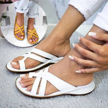 Sandália feminina casual para o verão, chinelo baixo plataforma casual para praia 2024 - compre barato