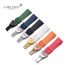 CARLYWET-correas de silicona impermeables para reloj, pulseras para Tudor Black Bay, 22mm, negro, azul, naranja, rojo, verde, blanco 2024 - compra barato