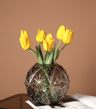 Jarrón de flores secas para sala de estar, accesorios de decoración de plástico para el hogar, estilo nórdico Ins, cristal transparente 2024 - compra barato