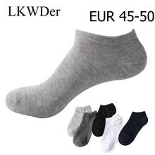 LKWDer-Calcetines tobilleros de algodón para Hombre, calcetín clásico de negocios, talla grande 45,46,49,50, 10 unidades = 5 pares 2024 - compra barato