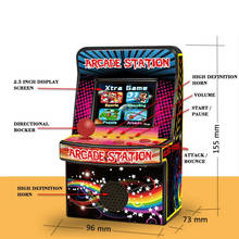 MINI arcade retro clásico para niños, consola de juegos portátil con 240 juegos integrados, 8 bits, FC, nostálgico, 2,5 pulgadas 2024 - compra barato