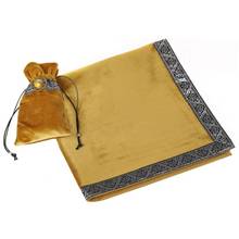 Mantel de Tarot dorado con bolsa de cartas, tejido de terciopelo de la Mecca de adivinación, Altar, Tarot, 24BD 2024 - compra barato