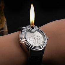 Metal Personality Creative Watch Lighters Open Flame Men Watch Adjustable Lighter Cigarette Accessories Inflated Gasoline Butane 2024 - buy cheap