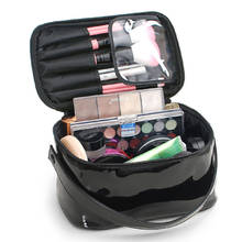 Waterproof Makeup Bag Beauty Cosmetic Organizer Case Necessaries Make Up women Toiletry Pouch Patent Leather Cosmetic Bag 2024 - buy cheap