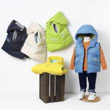 Colete quente infantil de pato branco, casaco grosso para crianças roupas para áreas externas jaqueta para meninos e meninas roupas de bebê 2024 - compre barato