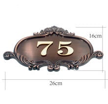 House number European-style door sign, custom-made apartment door number Villa door panels any letter, symbols, house Hotel 2024 - buy cheap