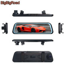 Bigbigroad-câmera traseira para carro, dvr, troca de tela touch ips, espelho retrovisor, toyota tac4 runner, fj cruiser zelas venza 2024 - compre barato