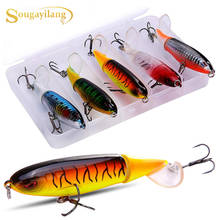 Sougayilang 5Pcs Fishing Lure with Box - Wobblers Hard Bait Poppers Lures Jointed Baits Hook  Lifelike Fishing Lure 2024 - buy cheap