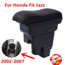 For Honda Fit Jazz hatchback armrest box central Store content Storage box with cup holder ashtray USB interface 2004-2007 2024 - buy cheap