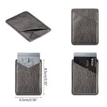 Ultra Slim Leather Mobile Phone ID Card Holder Wallet Credit Pocket Adhesive Sticker 2024 - buy cheap