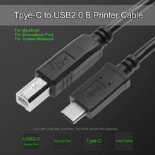 Cable de escáner duradero, resistente al desgaste, USB 3,1 tipo C a USB 2,0 B, Cable macho, Conector de datos para disco duro de impresora 2024 - compra barato