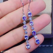 KJJEAXCMY fine jewelry 925 sterling silver inlaid Natural Tanzanite gemstone Women's earrings support detection popular 2024 - buy cheap