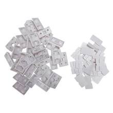 30pcs Shelf Cabinet 90 Degree Plastic Corner Braces Angle Brackets White 2024 - buy cheap