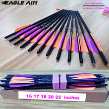 12 PCS 16 17 18 20 22 Inches Archery Arrows with purple orange Carbon Arrows Crossbows Bolts for Archery Hunting 2024 - buy cheap