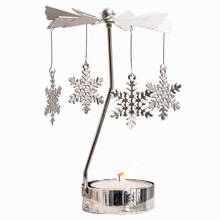 European Creative Rotating Candlestick Candle Holder Christmas Decoration For Home Candlelight Dinner Romantic Candlestick Decor 2024 - buy cheap