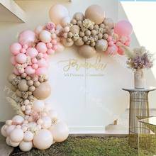 Ornamentos para decoração de balão, faça você mesmo, 150 peças, cor-de-rosa, dupla camada, blush, pele, guirlanda de casamento, complementar, decoração de chá de bebê 2024 - compre barato