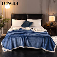 TONGDI Woolen Raschel Blanket Soft Thicke Heavy Warm Elegant Two-tiered Fleece Luxury Decor For Cover Sofa Bed Bedspread Winter 2024 - buy cheap