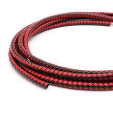 AaaZee 1 Yard 6mm Round Black and Red Woven Braided Leather Bolo Cord, Jewelry Making Leather Craft BP6M0271 2024 - buy cheap