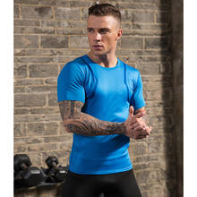 Men's Fitness Printed Short-Sleeved Sports Training Breathable Quick-Drying Clothes Pro High-Elastic Tight-Fitting Male T-Shirt 2024 - buy cheap