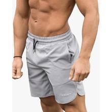 Calções masculinos panturrilha-comprimento ginásios fitness musculação casual joggers workout marca sporting calças curtas moletom 2024 - compre barato