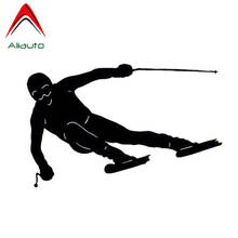 Aliauto Fashion Car Stickers Automobile Styling Double Board Ski Sports Vinyl Sunscreen Anti-UV Decal Black/Silver,13cm*8cm 2024 - buy cheap