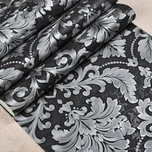 Papel tapiz de vinilo Damasco 3D metálico moderno de lujo, rollo de papel tapiz de pared para dormitorio, sala de estar, gris plateado, Negro, Rojo, marrón 2024 - compra barato