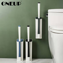 Oneup substituível cabeça da escova de vaso sanitário define suporte de escova de limpeza descartável para acessórios do banheiro sem ângulo morto ferramentas de limpeza 2024 - compre barato