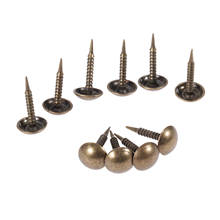 100pcs Upholstery Nails Iron screw Studs Vintage Pins Thread Tacks Antique Bronze 8mm*15mm Sofa Jewelry Box Doornail hardware 2024 - buy cheap