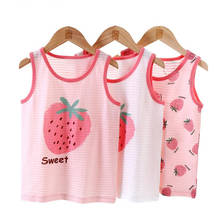 iairay 3pcs/set girls vest kids camisole children tops summer singlet girl undershirt pink cherry tank top sleeveless tshirt 2024 - buy cheap