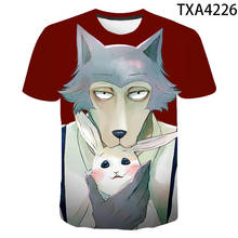 SONSPEE-Camiseta de Anime japonés BEASTARS para hombre, camisa con estampado 3D de Legoshi, Haru, Louis, informal, Harajuku, Hip Hop, de verano 2024 - compra barato