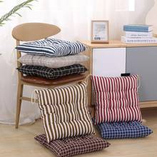 40x40cm Soft Striped Plaid Seat Home Office Chair Tie Door Mat Japanese Car Chair Cushion Meditation Cushion 2024 - buy cheap