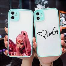 Lady Gaga-funda de lujo cromatica para iphone, carcasa transparente mate para iphone 7, 8, 11, 12 plus, mini x, xs, xr pro max 2024 - compra barato