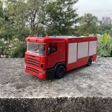 Литья под давлением 1:32 Масштаб Scania пожарный автомобиль сплав игрушечные машинки модели коллекции статический украшения сувенир для взрослых украшения Дисплей подарки 2024 - купить недорого