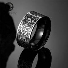 Anillo de tallado de Buda para hombre, joyería masculina Vintage de acero inoxidable, amuleto de fe, sello Supernatural, regalo de joyería 2024 - compra barato