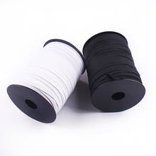 White/Black High Elastic Sewing Elastic Band Fiat Rubber Band Waist Band Stretch Rope Elastic Ribbon 5 yards/Lot 3/6/8/10/12mm 2024 - buy cheap