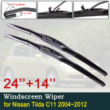 for Nissan Tiida C11 2004~2012 Latio Versa Car Wiper Blade Front Windscreen Wipers Car Accessories Stickers 2005 2006 2007 2008 2024 - buy cheap