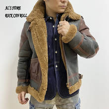 Abrigo de piel auténtica para hombre, chaqueta Bomber de piel de oveja B3 grande, supercálida, de alta calidad, talla europea y estadounidense, CDB3-4 2024 - compra barato